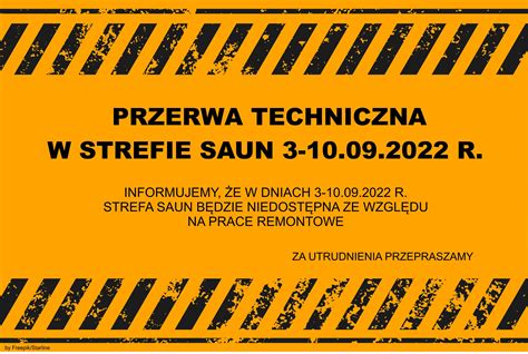 Przerwa Techniczna W Strefie Saun R Basen Aquacentrum