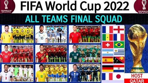 World Cup 2022 Squad Fifa World Cup 2022 All Teams Squad Qatar