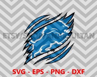 Detroit Lions Svg Etsy