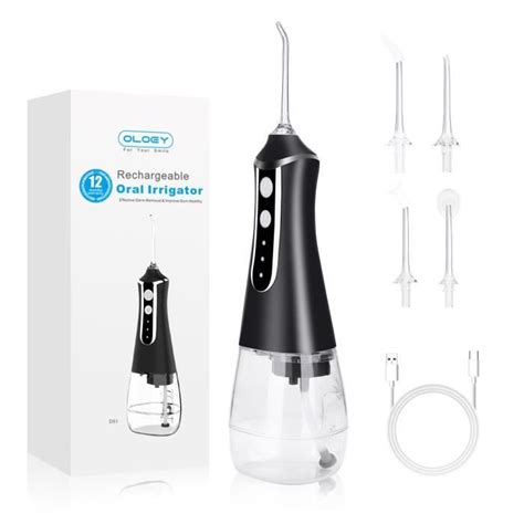 Le Noir Irrigateur Buccal Portable Hydropulseur Modes Buses