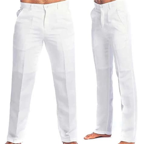 Pantalon En Lin D Contract Pour Hommes Avec Poches Debout Surintendant