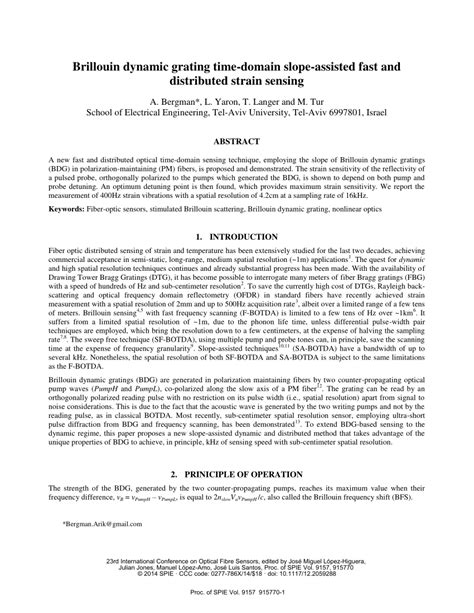 Pdf Brillouin Dynamic Grating Time Domain Slope Assisted Fast And