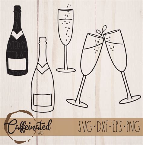 Champagne Svg Champagne Bottle Svg Toast Svg Toasting Etsy