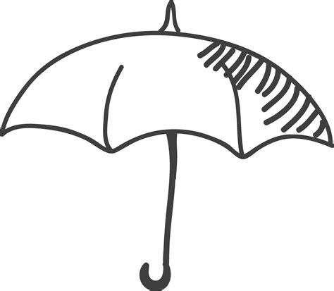 Umbrella in black and white color. 25096247 Vector Art at Vecteezy