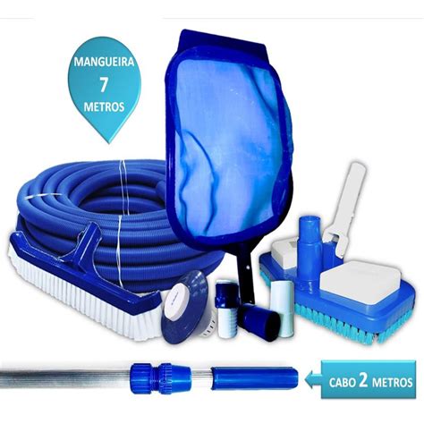 KIT LIMPEZA PARA PISCINAS MANGUEIRA 7MT CABO CLORADOR Shopee Brasil