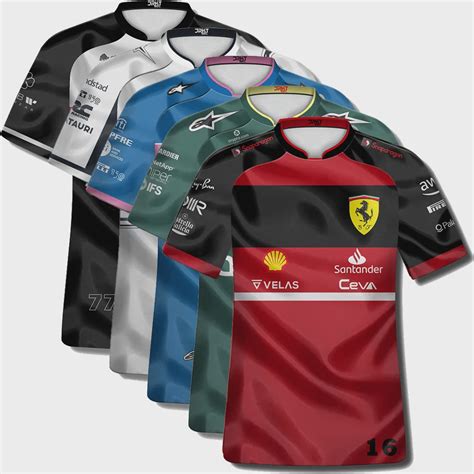 Kit 5 Camisetas F1 Formula 1 2022 Equipes Pilotos Corrida em Promoção