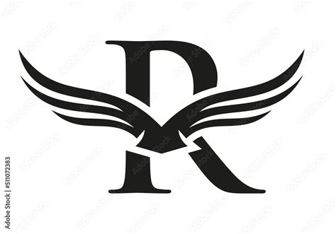 Letter R Wing Logo Design. Initial Flying Wing R Letter Logo. Letter R ...