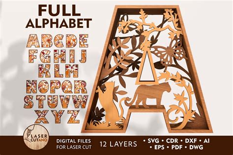 Cnc File Cnc Laser Cutting Kit Dxf Alphabet Svg Handwritten Font Svg