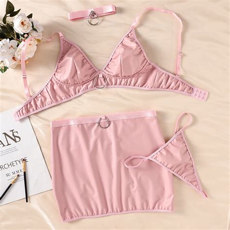 Generic New Lace Mesh Sheer Cutout Backless Sexy Lingerie Suit With T Type Pants Walmart