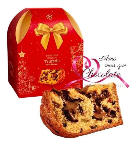 Panettone Trufado Frutas G Cacau Show Natal Presente Frete Gr Tis