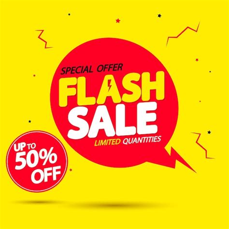 premium vector flash sale   poster design template