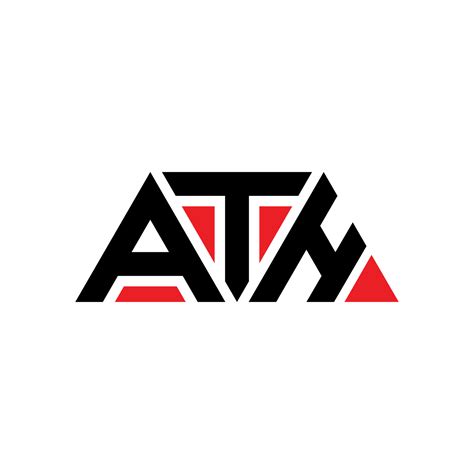 Ath Triangle Letter Logo Design With Triangle Shape Ath Triangle Logo