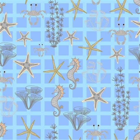 Patr N Sin Costuras En Estilo Marino Estrellas De Mar Sobre Un Fondo