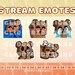 Brown Bear Emotes Twitch Jumbo Pack Brown Bear Twitch Emotes Cute