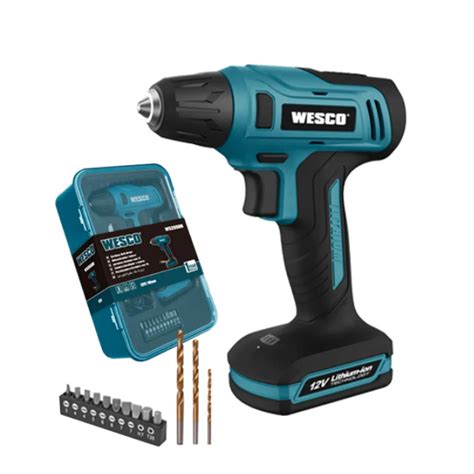 Parafusadeira E Furadeira A Bateria 12V Wesco WS2550K MadeiraMadeira