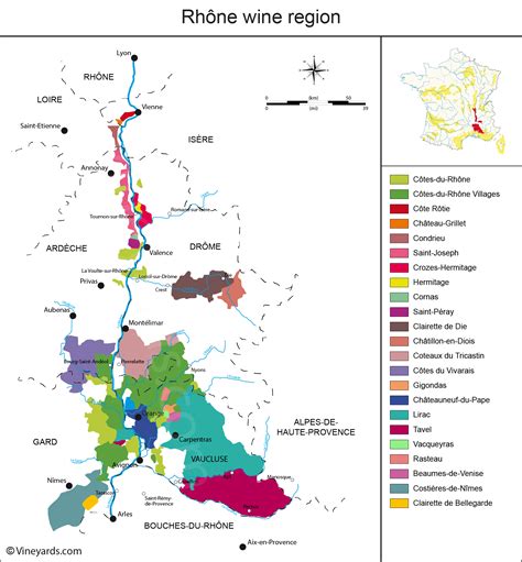 France Map of Vineyards Wine Regions