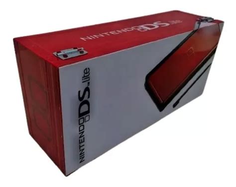 Caixa Vazia Nintendo Ds Lite Vermelho De Madeira Mdf