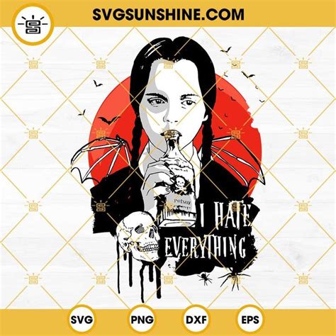 Wednesday Addams Svg Png Dxf Eps Cricut Silhouette Vector Clipart In