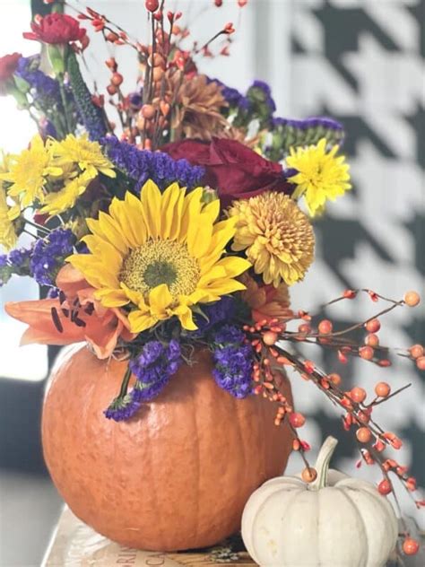 How To Make Easy Diy Pumpkin Floral Arrangements Sonata Home Design