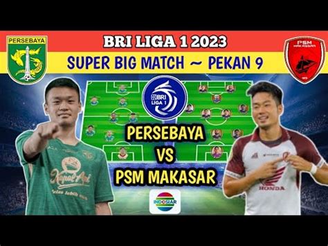 Persebaya Surabaya Vs Psm Makasar Prediksi Starting Line Up Liga