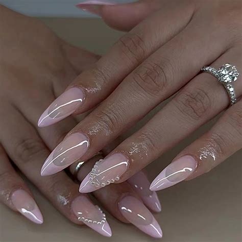 Juego De U As Postizas A Presi N Color Nude De Almendra Tama O Mediano Kawaii Lindas U As