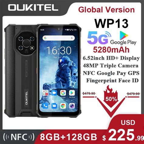 OUKITEL WP13 Smartphone robusto telefone móvel à prova d água 8GB