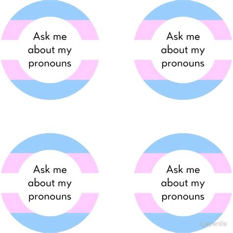 Ask Me About My Pronouns Trans Pride Flag Stickers Trans Pride Flag