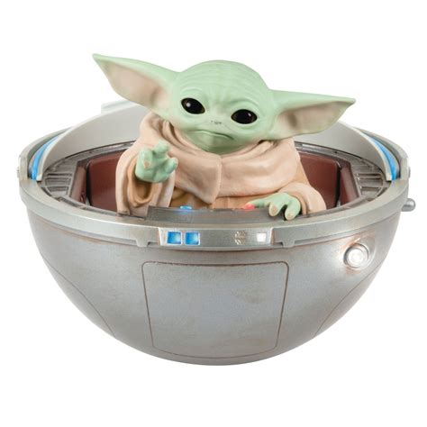 Hallmark Star Wars: The Mandalorian™ Grogu™ in Hovering Pram Ornament ...