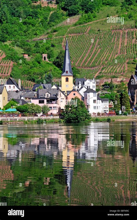 Village Alf Moselle Valley Germany Rhineland Palatinate Stock Photo