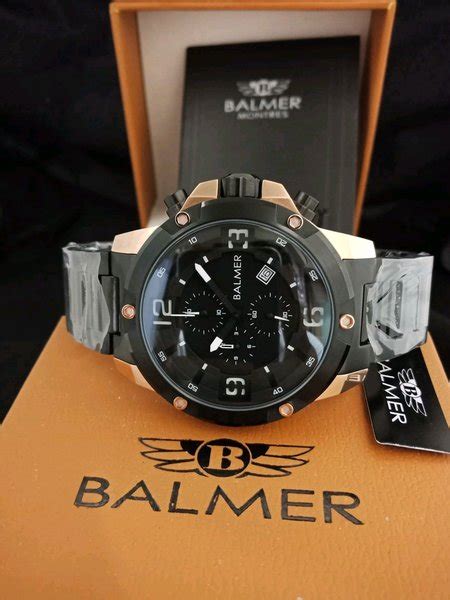 Jual Jam Tangan Pria Rantai Original Balmer B7979M Black Rosegold Model