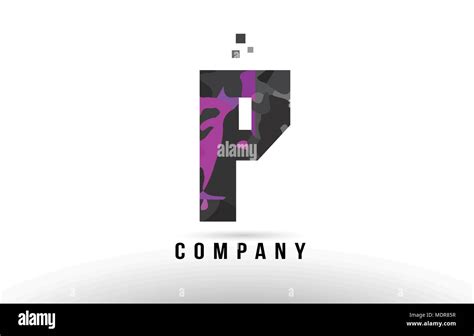 Purple Black Alphabet Letter P Logo Design Suitable For A Company Or