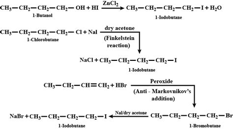 Write The Equations For The Preparation Of 1 Iodobutane From