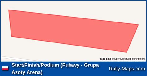 Start Finish Podium Puławy Grupa Azoty Arena stage map Rajd