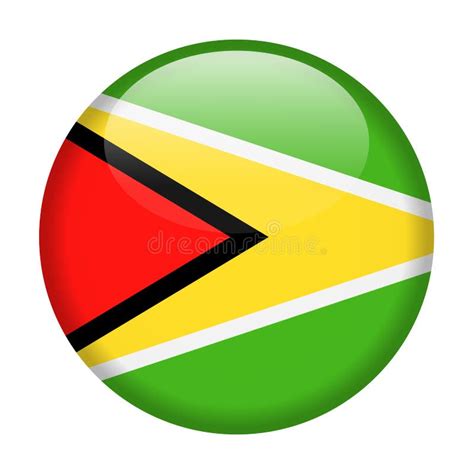 Round Flag Of Guyana Stock Illustration Illustration Of Glossy 4667691