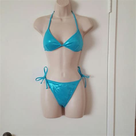 Victoria S Secret Swim Victorias Secret Aqua Colored Halter Bikini