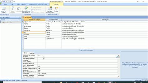Video Aula Basica 02 Access VBA Cadastro De Clientes Campos Pre
