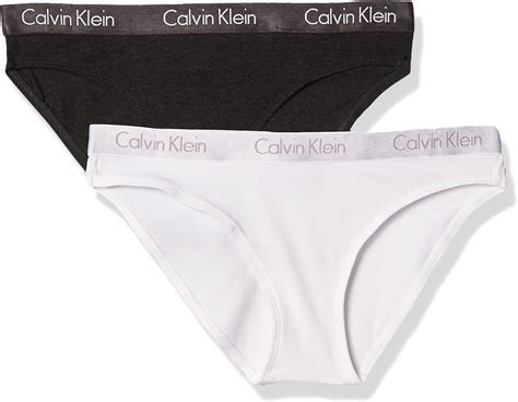 Brandclub Calvin Klein Women S Motive Cotton Multipack Bikini Panty Charcoal White Medium