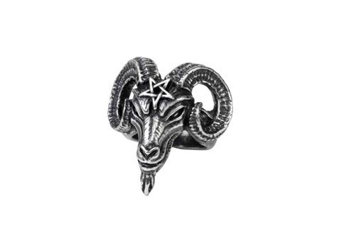 Baphomet Alchemy Gothic Pewter Ring