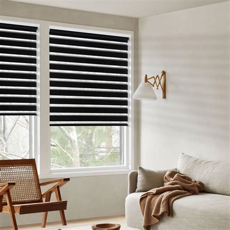 Hotsoon Dual Layer Zebra Roller Blinds Custom Size Window Blindssheer