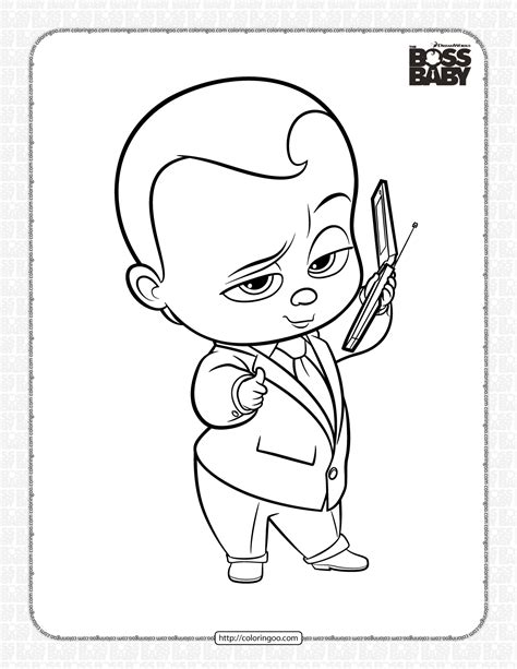 Free Printable Boss Baby Tina Coloring Page