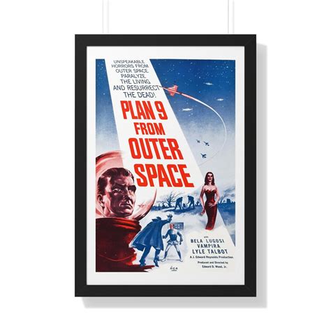 Plan 9 From Outer Space 20x30 Framed Poster Sci Fi Movie Horror Ed