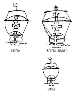 Coloring Pages Ships Nina Pinta Santa Maria Coloring Pages