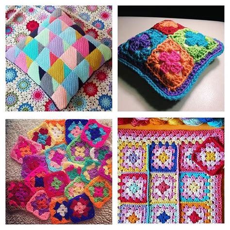 Crochet Projects Are Featured In This Photo Collage Including Granny