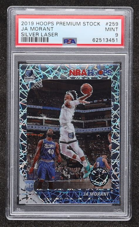 Ja Morant 2019 20 Hoops Premium Stock Prizms Silver Laser 259 RC PSA