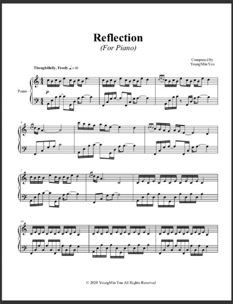 Reflection - Sheet Music - YoungMin You