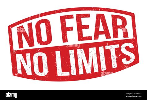 No Fear No Limits Grunge Rubber Stamp On White Background Vector