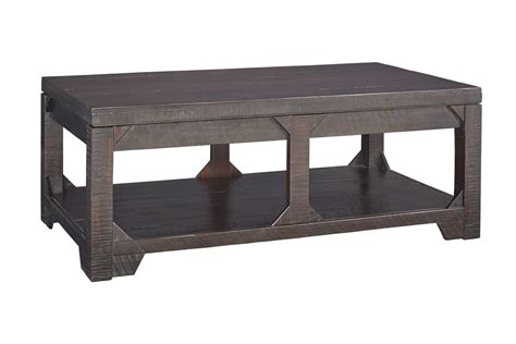 Rogness Lift Top Cocktail Table In Rustic Brown By Ashley