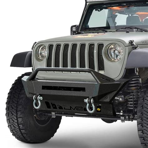 Dv8 Offroad® Jeep Wrangler 1 2019 Stubby Blacked Front Winch Hd Bumper With Pre Runner Guard