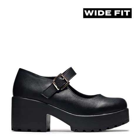 Black Chunky Platform Mary Jane Shoes – KOI footwear