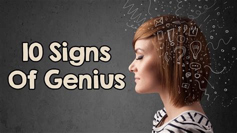 10 Signs Of Genius That Have Nothing To Do With Intelligence Youtube